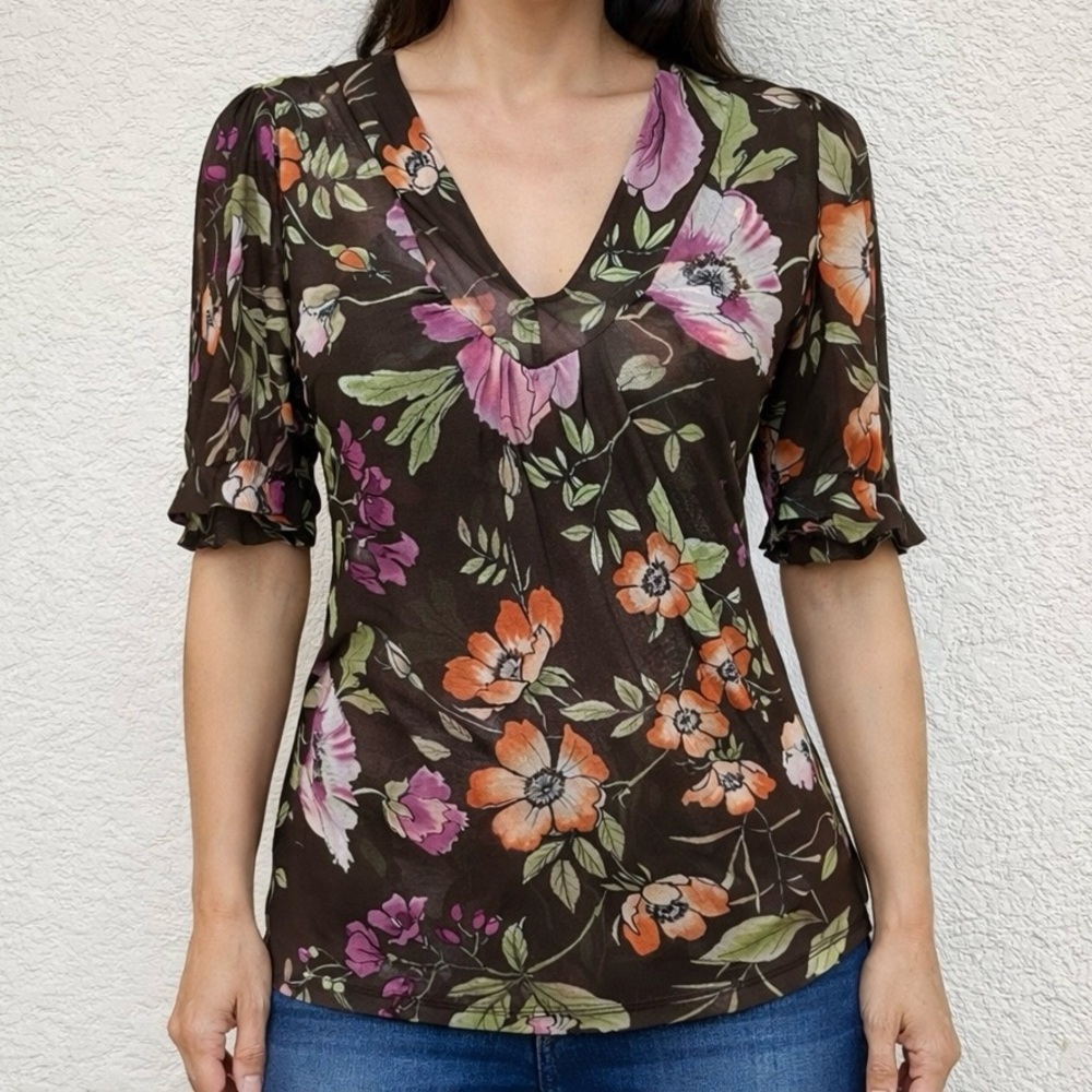 Johnny Heaven Floral Blouse. Size S